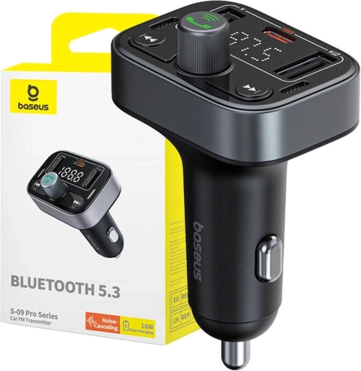 Baseus S-09 Pro Bluetooth FM transmitter for car (black)
