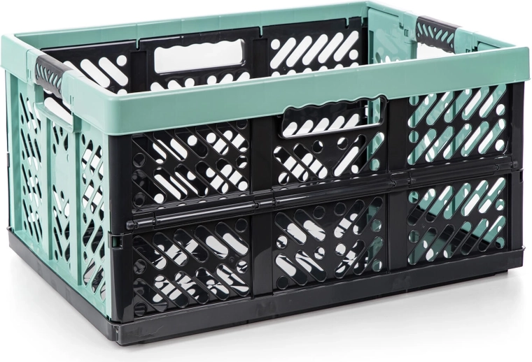 Kokkupandav plastist transpordikast 54 × 37 × 28 cm, kandevõime 50 kg