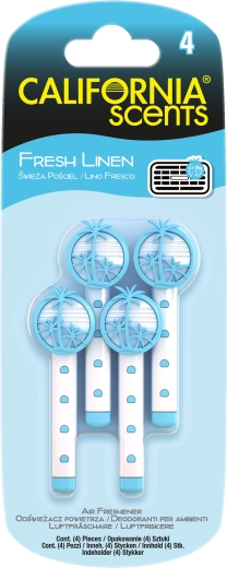 Lõhnapulgad ventilatsiooniava jaoks Fresh Linen – California Scents