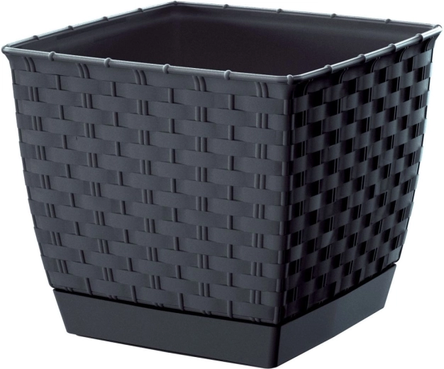 Ristkülikukujuline lillepott Ratolla Square 22 cm antratsiit