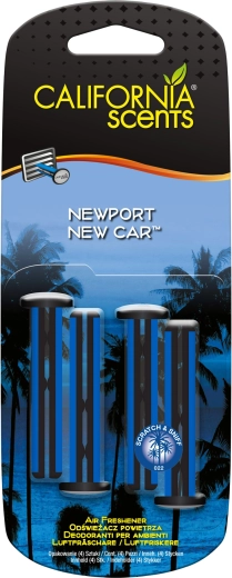 California Scents Newport New Car ventilatsiooni lõhnatikud, 4 tk