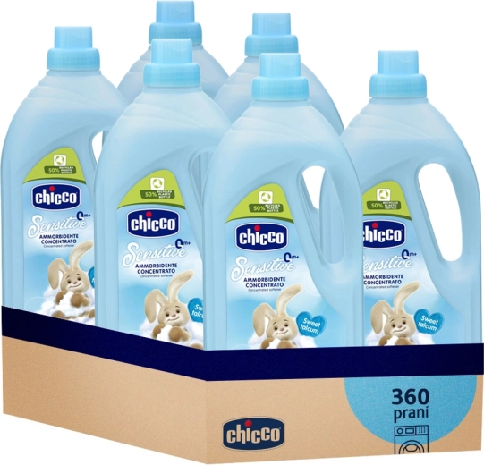 Chicco kontsentreeritud pesupehmendi Baby Sensitive Sweet Talcum 1,5 l – 6 tk