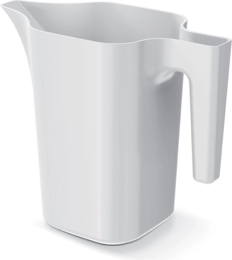 Plastist kastekann 1,8 l, valge