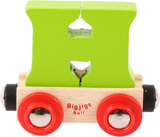BIGJIGS RAIL vagun puidust rongirajale – täht H