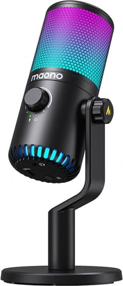 Mänguritele mõeldud USB-mikrofon Maono DM30RGB RGB-taustvalgustusega (must)