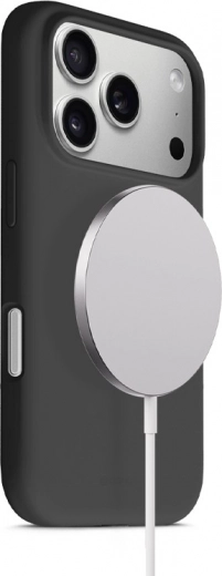 Silikoonist magnetiline ümbris Color Cover Apple iPhone 17 Pro jaoks (must, MagSafe)
