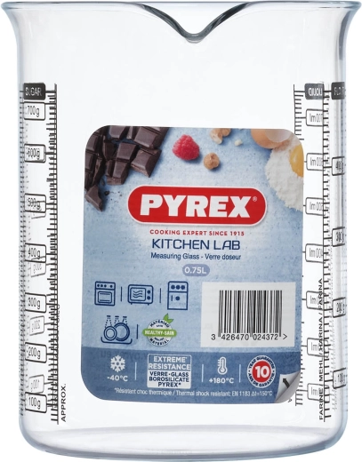 Klaasist mõõtenõu PYREX 0,75 l