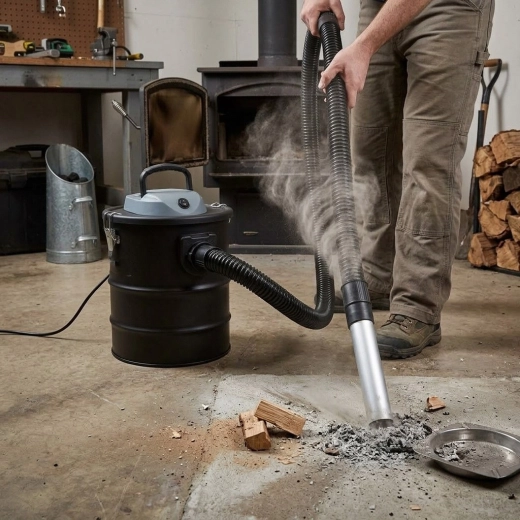 Effective vacuuming of ash and dirt