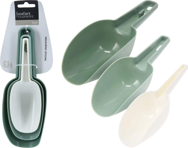 Plastist toidukühvlite komplekt, 3 tk