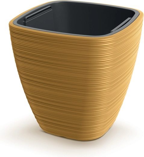 Lillepott Vena Square 38,8 × 38 cm sinepikollane sisevahepõhjaga