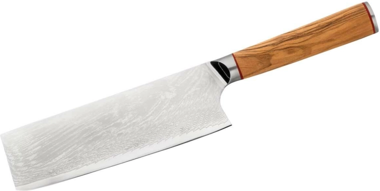 Damaskusterasest (67 kihti) Chai Dao kööginuga AUS-10V südamikuga, oliivipuit ja G10