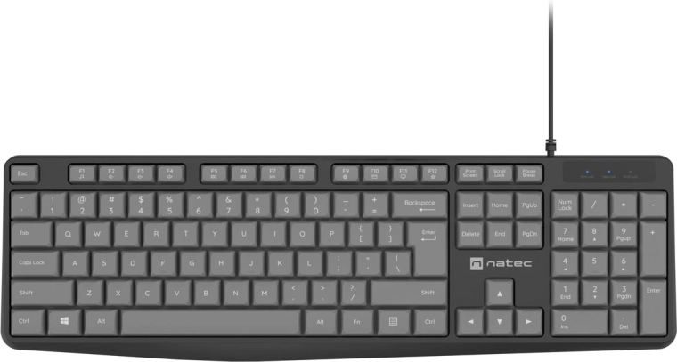 Klaviatuur Natec Nautilus US Slim, must-hall