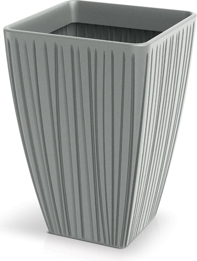 Lillepott Fero Square High 40 cm – betoonhall, ruudukujuline kõrge plastist taimepott