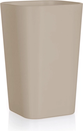 Plastic bathroom tumbler, beige-gray, 11 cm