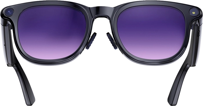 Smart sunglasses Colmi A2 with AI, camera and purple lenses