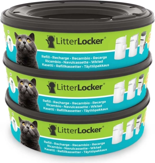 LitterLockeri asenduskassetid kassiliiva prügikasti jaoks (3 tk)