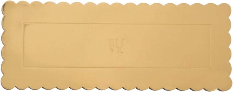 Kuldne ristkülikukujuline tordialus 33 × 12 cm