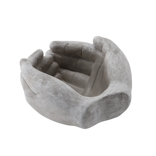 Hall käekujuline tsemendist lillepott 20 × 20 × 11,5 cm