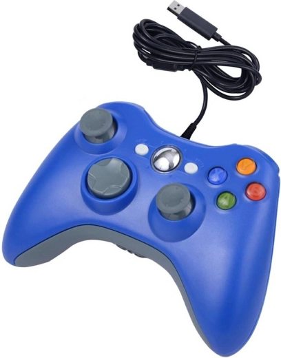 Juhtmega Xboxi stiilis mängupult sinine