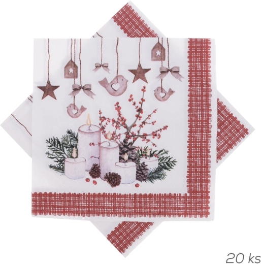 Jõuluteemalised paberist salvrätikud 33 × 33 cm (20 tk)