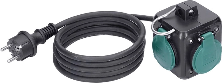 Solight IP44 pikendusplokk-kuup, 3 pistikupesa, 5 m