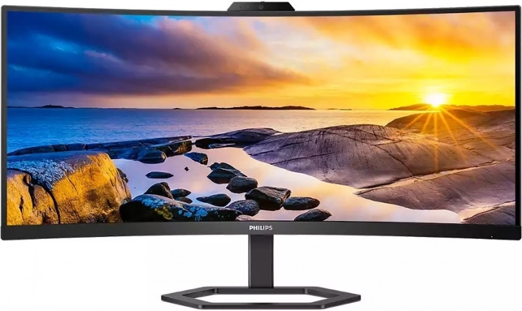 Philips 34" Curved VA Monitor with USB‑C, QHD, Webcam and Speakers
