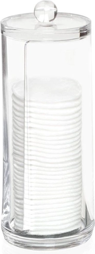 Läbipaistvast plastist kosmeetiliste vatipadjakeste hoidja 7,5 × 20 cm