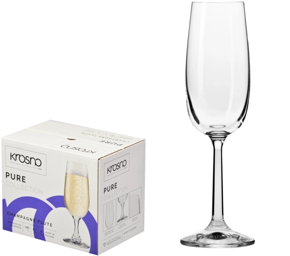 Krosno Pure šampanjaklaasid 170 ml – 6 tk