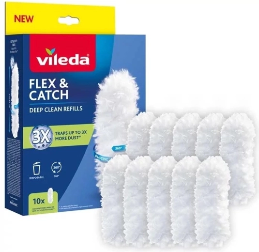VILEDA Flex & Catch tolmupühkija vahetusotsikud, 10 tk