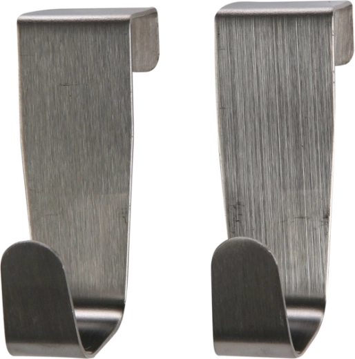 Altomdesign 2 roostevabast terasest konksu komplekt 8,5 × 2,6 cm