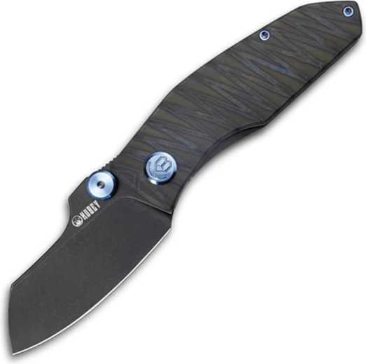 Kubey Monsterdog Titanium Blackwash taskunuga 7,5 cm titaanist käepidemega Tiger Stripes