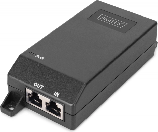 PoE+ injektor 55 V 30 W, gigabitine, IEEE 802.3af/at, edastus kuni 100 m