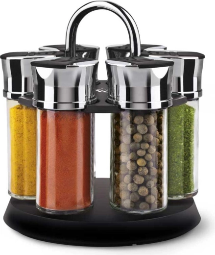 Lamart Spice’i maitseainetopside komplekt pöörleva alusega, 6 tk