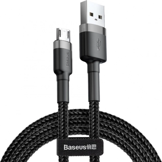 Baseus Cafule USB-A–Micro USB kaabel 1 m, 2,4 A, hall-must