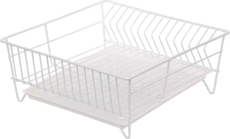 Metpol ruudukujuline nõudenõruti 32 cm, valge, alusega
