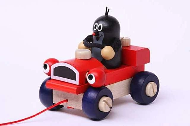 Detoa Mutike ja pilgutav puidust auto
