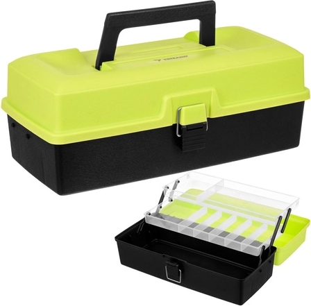 Kalastustarvikute kast TRIZAND 33 cm, 2 riiulit, 11 lahtrit