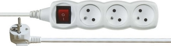 Emos P1311 pikendusjuhe 3 pistikupesa 1,2 m lülitiga valge