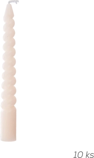Dekoratiivsed keeruküünlad 10 cm – 10 tk – Roosa