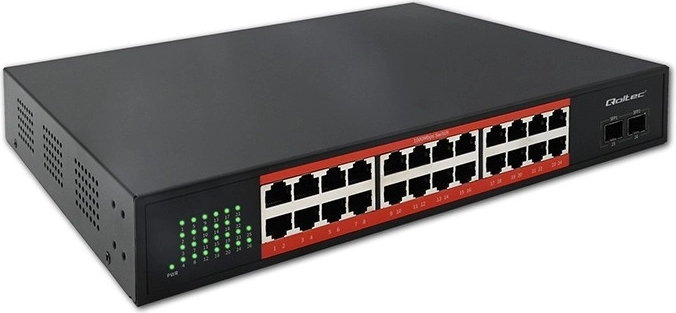 Gigabitine võrgulüliti 24× RJ45 ja 2× SFP 1 Gb/s