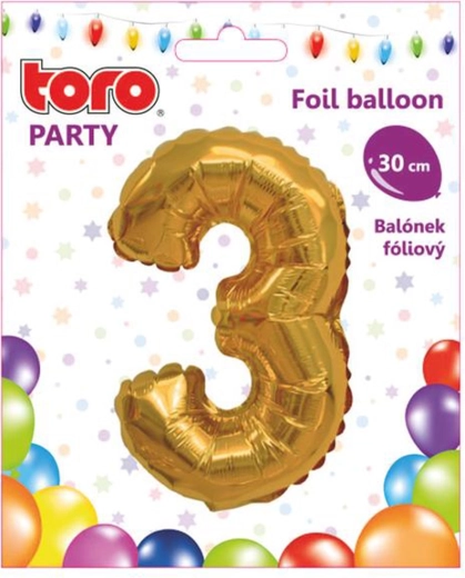 Fooliumõhupall number 3, 30 cm, kuldne TORO