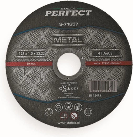 Lõikeketas terasele ja roostevabale terasele 180 × 1,6 × 22,23 mm STALCO