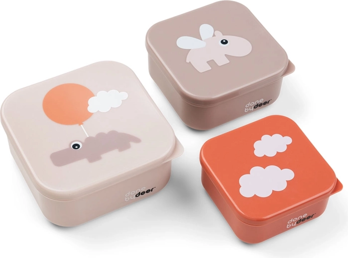 Done by Deer suupistekarpide komplekt Happy clouds roosa (3 tk)