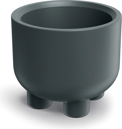 Lillepott jalgadega Molta Round 48 cm – grafiidivärvi plastist ümmargune lillepott sise- ja välistingimustesse