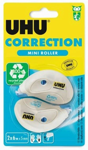 UHU Correction Roller Mini korrigeerimislint 5 mm × 6 m, 2 tk