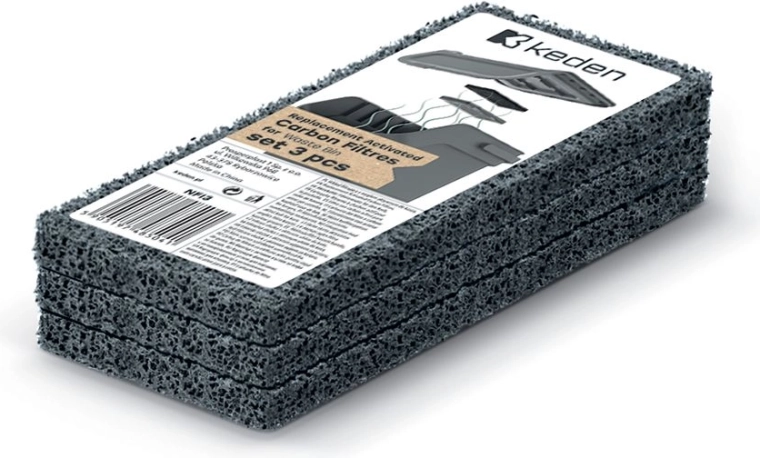Replacement Carbon Filters for Kaddi Q Trash Bins – Set of 3