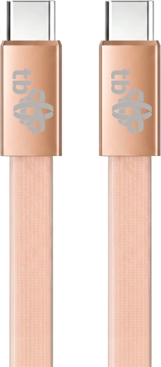 Lame silikoonkaabel USB-C kuni USB-C, 1 m, oranžane