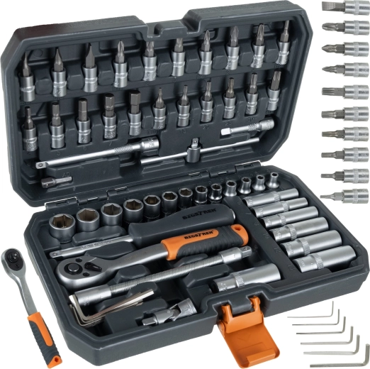 Bigstren tool set in case, 56 pcs, 1/4"