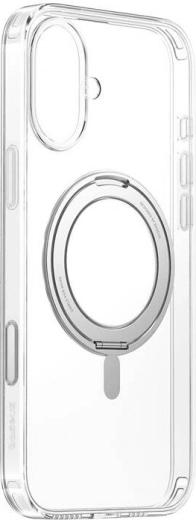 Baseus SkyRing 360° magnetiline ümbris koos tugijalaga iPhone 16-le, läbipaistev