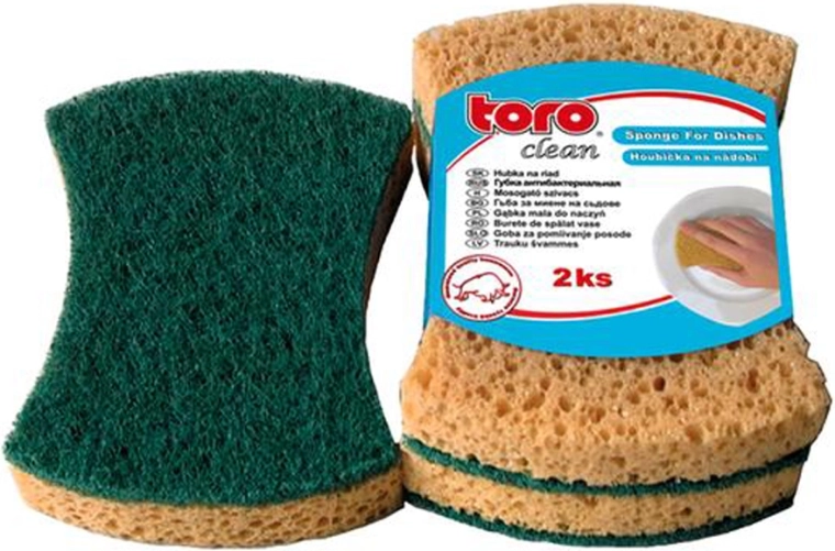 Nõudepesuks vormitud käsn TORO, 2 tk